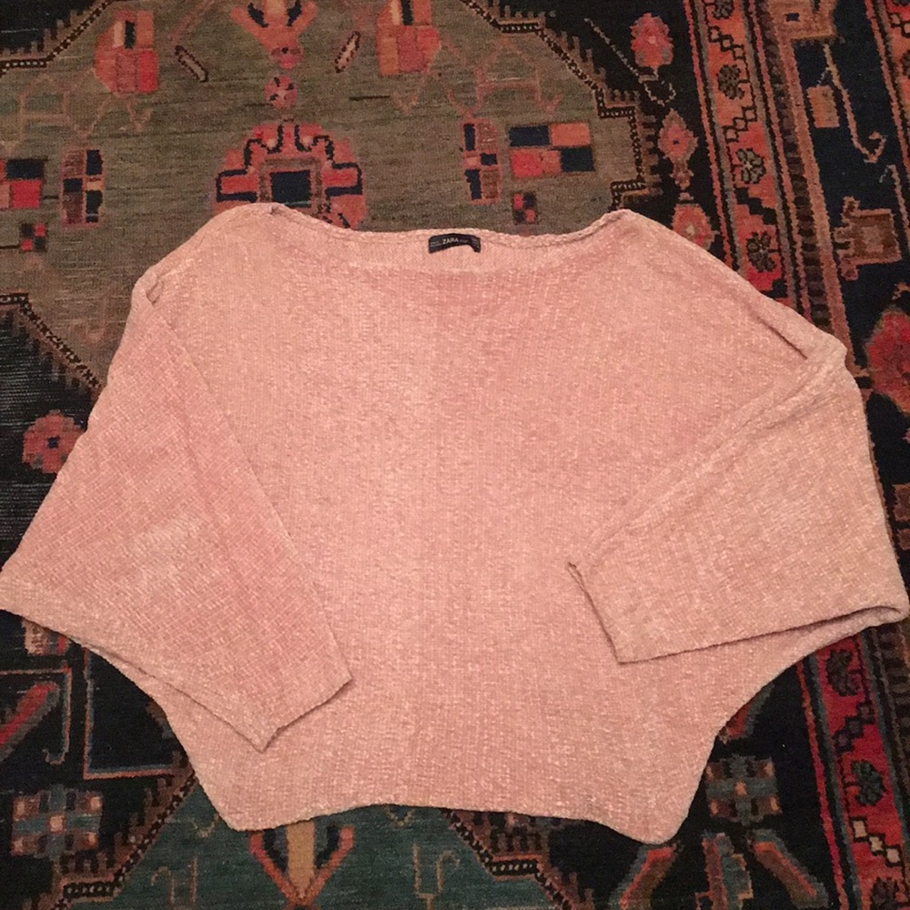 Zara pink chenille sweater